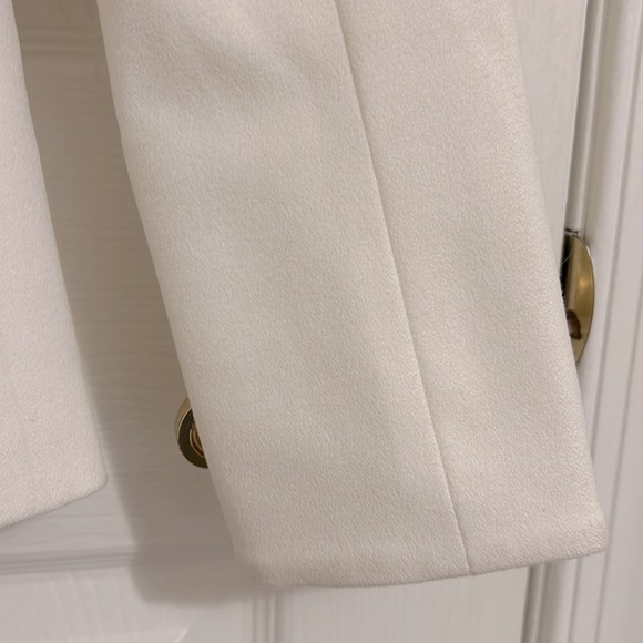 Veronica Beard White Jack Riding Jacket Dickey Gold Button Blazer Size 6 - Picture 8 of 16